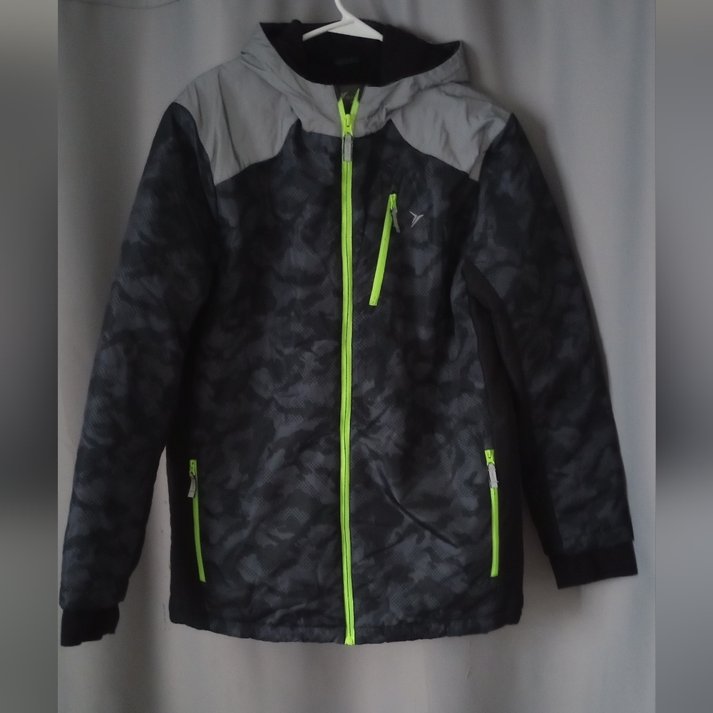 Old Navy Kids Gray and Black Puffer Jacket